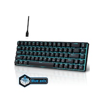 V800 68 Tuşlu Rgb Mekanik Gaming Klavye Kablolu Oyuncu Klavyesi, Mavi Switch , Ultra Kompakt E-spor Oyuncu Klavyesi