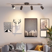 Rsylight Retro Siyah180 Derece Hareketli Modern Spor 4 Lü Led Spot Avize Günışığı Ampullü-rys901901096 Beyaz