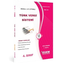 Egem Yayınları Türk Vergi Sistemi Güz Dönemi Egem Yayınları