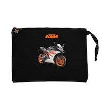 KTM 125 FRR Siyah Clutch Astarlı Cüzdan / El Çantası Siyah