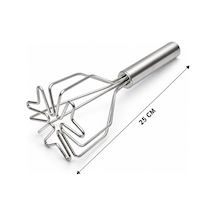 Patates Ezici - Kalp Şekilli - Paslanmaz Çelik - 26 Cm Uzunluk