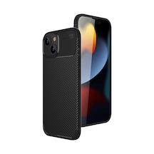 Apple İphone 15 Kılıf Auto Focus Karbon Kapak - Siyah