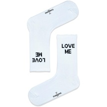 Love Me Desenli Renkli Çorap