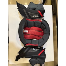 Kask Mt İç Ped Takımı Thunder 4 Sağ-sol Ve Üst Gri/kırmızı