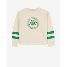 Skechers Sk2610049 - B Lw Fleece Sweatshirt Büyük Erkek Çocuk Beyaz Sweatshirt Sk2610049-3855