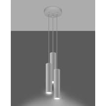 Rsylight Retro Metal Beyaz 3 Lü Modern Spor Led Spot Avize Beyaz Ampullü Siyah