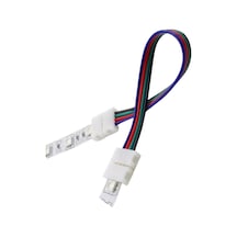 Rgb Şerit Led Hızlı Konnektör 15 Cm Kablolu 4 Pin Lehimsiz İki Yönlü 10 Adet