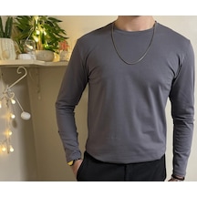 Betimoda Erkek Slim Fit Dar Kesim Bisiklet Yaka Uzun Kol Pamuklu Tişört