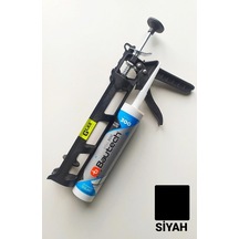 Siyah Silikonize Mastik / Çekomastik 500 gr. + Silikon Tabancası