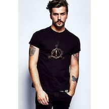Panic At The Disco Logo Wallpapers Baskılı Siyah Erkek Tshirt