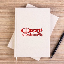 Ozzy Osbounre Blood Çizgisiz Kanvas Defter Krem