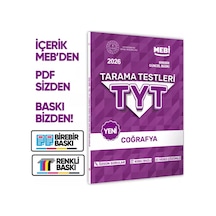 2026 YKS-TYT Mebi-ogm Coğrafya Özgün Tarama Testleri Kitabı A4 Boyut Renkli Görsel Baskı Ücreti