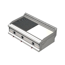 Karacasan Endüstriyel 120 Cm 700 Seri Set Üstü Lpg Tüplü Yarı Kanallı Izgara Krcs.eızygl.1270