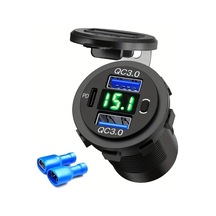 Honeybeeshop Yeşil Işık Telsiz Üç Arayüzlü Usb Type-c Qc3.0 Pd3.0 Led Ekranlı 12v 24v Araç Şarj Cihazı