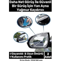 Özel Üretim Yağmur Kaydırıcı Film Araba Dış Yan Dikiz Aynası Filmi Buğu Önleyici Su Tutmaz 2 Adet