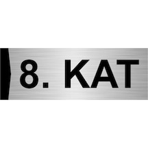 8.kat 7x20cm Gümüş Renk Metal Yönlendirme Levhası