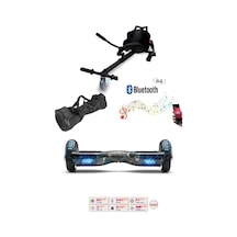 Elektrikli Kaykay Scooter Akıllı Denge Hoverboard + Hoverkart + Çanta Full Ledli Extrem Paket D18