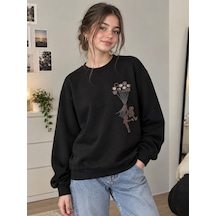 Papatyatrend Kız Çocuk Sweat siyah