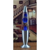 Lav Gece Lambası Büyük Boy Mavi Lav Lambası Lava Lamp Konsept Çok Renkli
