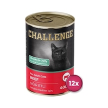 Challenge Sığıt Etli Kedi Konsere 400 Gr X 12