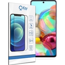 Samsung Galaxy A71 ile Uyumlu Tam Kaplayan Temperli Ekran Koruyucu Cam