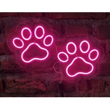 Pati İzi Neon Duvar Aydınlatması Şeffaf