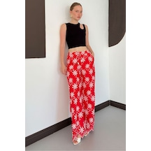 Verymoda D 2913 Nakışlı Pantolon D2913 Kırmızı