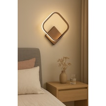 Nemo Modern Tasarım Kahverengi Renk Gün Işığı Ledli Banyo - Mutfak - Salon Ledli Duvar Tekli Aplik Kahve Kahve