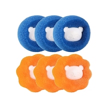 Youmex Yumuşak Sponge Ve Polypropilen Çamaşır Topları - Kumaşlardan Tüy, Peluş Ve Kir Giderici - Çamaşır Makinesi Ve Kurutucuda Kullanım - Tekrarlı Kullanımlı - Mavi Ve Turuncu - 6 Adet Diğer