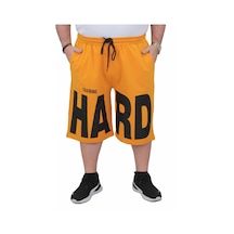 Moc Grande Mocgrande Erkek Büyük Beden Penye Şort Hard 24631 Hardal-Hardal