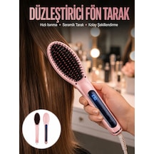 Saç Düzleştirici Tarak Dijital Göstergeli Seramik Kaplama Sıkı Dişli Yeni Nesil