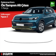 S-dizayn Vw Tiguan 3 Krom Ön Tampon Alt Çıtası 2024 Üzeri A+ Kali