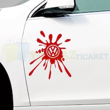 Volkswagen Logo Splash Oto Sticker Etiket Yapıştırma Tampon 2 Ad