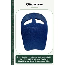 Özel Seri Prof Yüzme Tahtası Büyük Boy 325x465x35 Mm Fosforlu Mavi Havuz Spor Antrenman Aleti