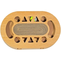 Suntek Kedi Scratcher Parça Zili Topu Eğlence Plakası Oval