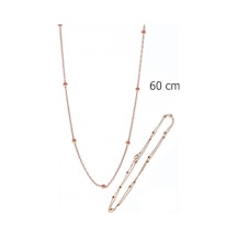 Gümüş 60 Cm Top Top Zincir