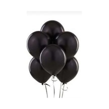 Siyah 12 Inç Pastel 10 Lu Balon Siyah Siyah