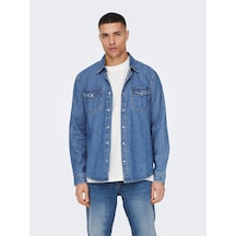Only & Sons Onsbane 3247 Dnm Shırt Noos Erkek Mavi Denim Gömlek - 22023247 Mavi Only & Sons Onsbane 3247 Dnm Shırt Noos Erkek Mavi Denim Gömlek - 22023247 Mavi