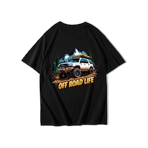 Brz Collectıon Brz Collection Unisex Oversize Off Road Life T-shirt Siyah