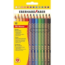 Eberhard Faber Trı Winner Kalın Üçgen Kuruboya 5mm 12 Renk