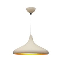 Beyaz Içi Altın Metal Sarkıt Avize 35cm Mutfak Avize Salon Avize Siyah
