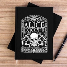 Alice Cooper Memento Mori Siyah Çizgisiz Kanvas Defter