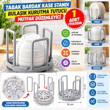 Tabak Bardak Kase Standı Bulaşık Kurutma Tutucu Mutfak Düzenleyici Organizatör Adet Fiyatıdır Beyaz - Çok Renkli