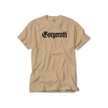 Gorgoroth Text Logo Krem Tişört Krem