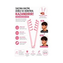 Ognamı3d 3d Baskı Geniş Dişli Saç Şekillendirme Tarağı Ergonomik Tarak - Pembe