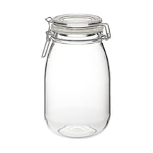 Vakum Kapaklı Cam Kavanoz Meridyendukkan Şeffaf 1.8 Litre Contalı Kavanoz