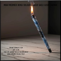 Uyguna-yakala Mavi/mermer Rengi Doldurulabilir Gazlı Uzun Çakmak-ykt.278 Çok Renkli