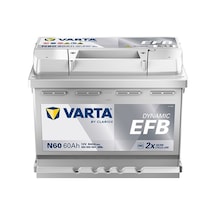 Varta N60 12v 60 Ah 640a Dynamıc Slı Start-stop Efb Akü Üretim Yılı: 2026