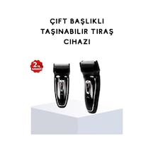 Kablosuz Tıraş Makinesi Çift Başlıklı Kuru Tıraş Folyo Başlık Şarj Göstergeli Diğer