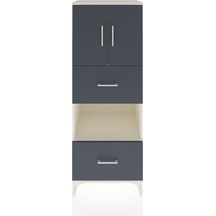 Hyperion Dolap 3 Raflı 2 Çekmeceli 2 Kapaklı 60x44x163 Aytaşı-antrasit Aytası